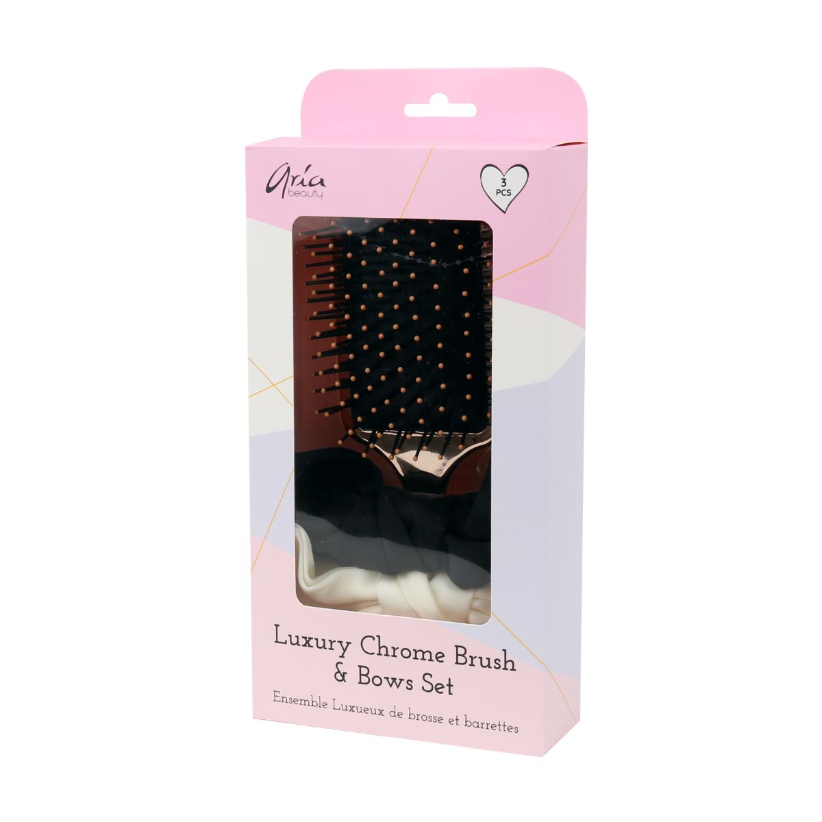 Luxury Chrome Brush & Bows Set