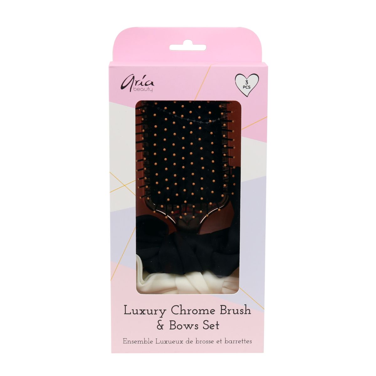 Luxury Chrome Brush & Bows Set