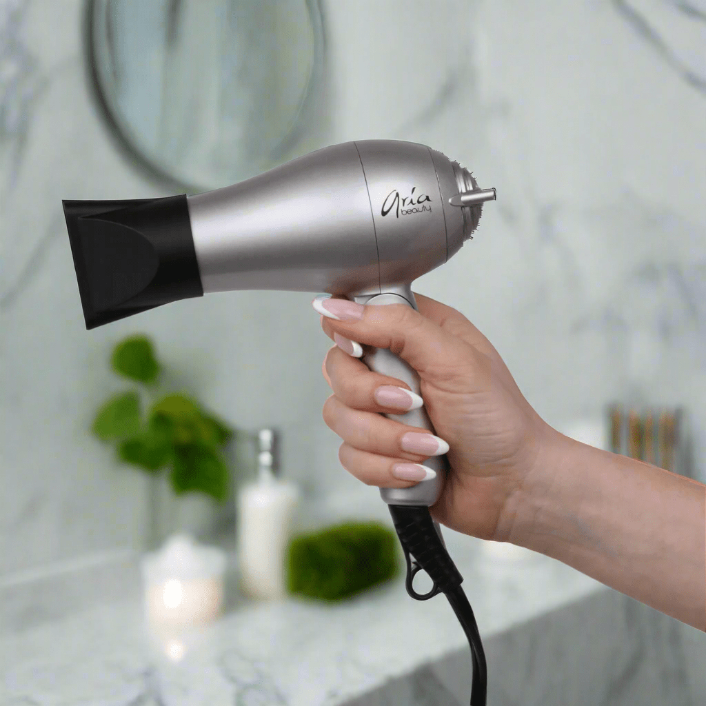 Aria Beauty Blow Dryers Silver Mini Blow Dryer