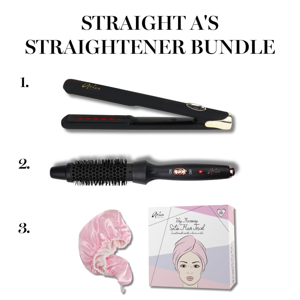 Aria Beauty Hair Straightener - Hair Iron Straight A's Straightener Bundle