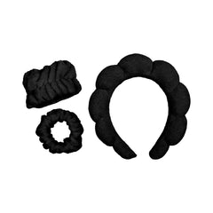 Aria Beauty Hair Styling Accessories Black Headband & Wristband Beauty Set