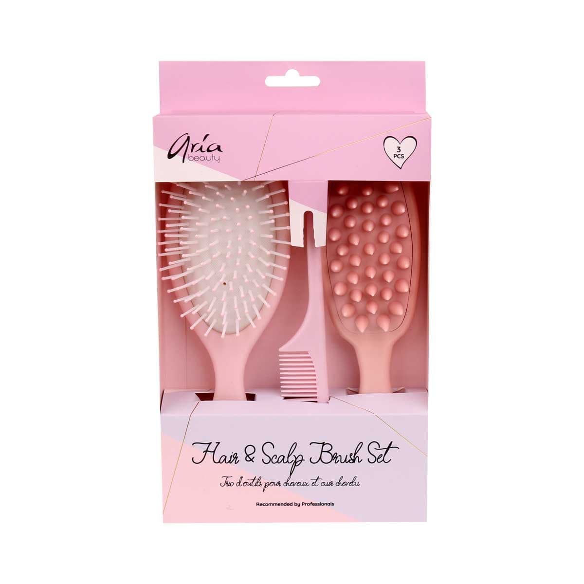 Aria Beauty Hair Styling Accessories Hair and Scalp Brush Set