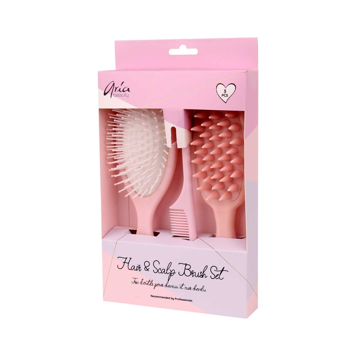 Aria Beauty Hair Styling Accessories Hair and Scalp Brush Set