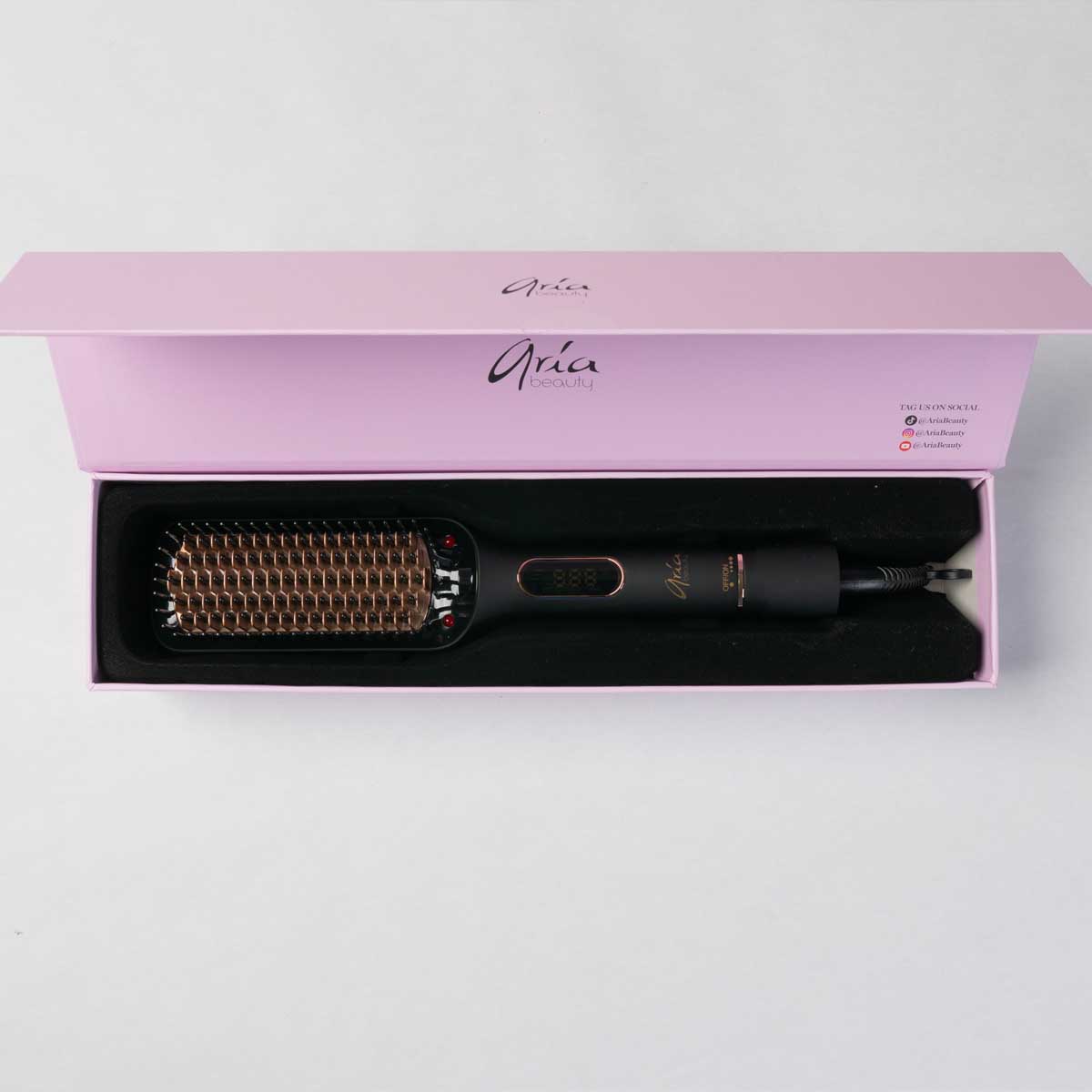 Luxury Ionic Straightening Brush Aria Beauty